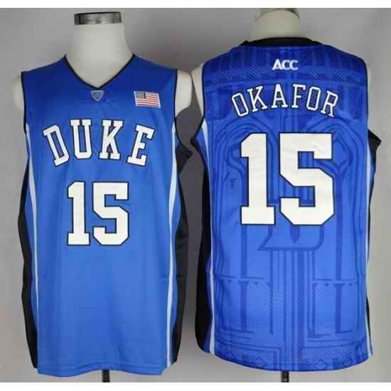 Duke Blue Devils Jahlil Okafor 15 College Basketball Jersey Duke Blue